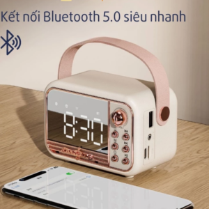 Loa Bluetooth Đồng Hồ Báo Thức Windoo WD47 – Màn Hình Gương, Đa Chức Năng